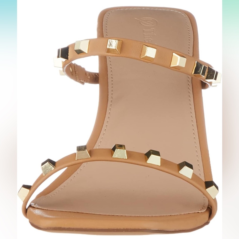 Rockstud Square Toe, Two Strap Sandal In Doe Tan.… - image 3